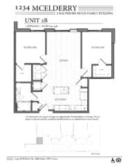 1234 McElderry Floor Plan - 2 Bedroom