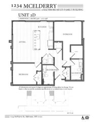 1234 McElderry Floor Plan - 2 Bedroom
