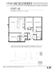 1234 McElderry Floor Plan - 3 Bedroom