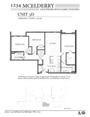 1234 McElderry Floor Plan - 3 Bedroom