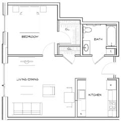 Apartments at New Market West: 1 Bedroom - Unit Type B