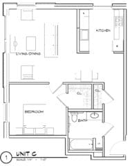 Apartments at New Market West: 1 Bedroom - Unit Type C