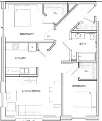 Apartments at New Market West: 2 Bedroom - Unit Type D